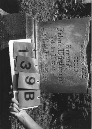 Grabstein 139 [Hahn S. 232 Grab-Nr. 94]: Grabstein 139B [Hahn S. 232 Grab-Nr. 94]