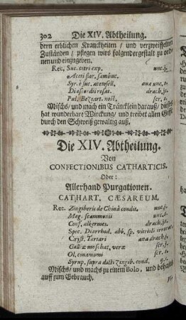 Die XIV. Abtheilung.