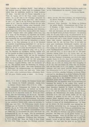 609-610 [Rezension] Die Psalmen Israels