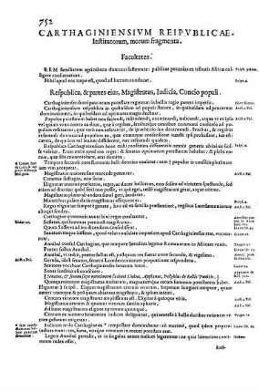 Carthaginiensium Reipublicae institutorum, morum fragmenta