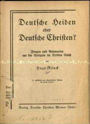 Schrift der Deutschen Christen