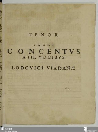 Cantus sacri concentus a III. vocibus