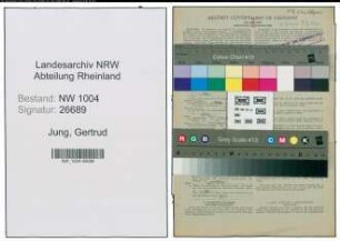 Entnazifizierung Gertrud Jung , geb. 24.11.1909 (Kindergaertnerin)