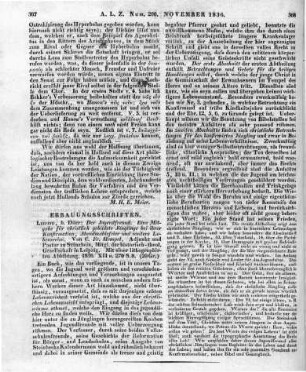 Hempel. C. F.: Der Jugendfreund. Eine Mitgabe für christlich gebildete Jünglinge bei ihrer Confirmation, Abendmahlsfeier und weitere Lebensreise. Mit einer lithographirten Abbildung. Leipzig: Dürr 1836
