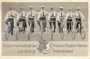 Postkarte des Arbeiter-Radfahr-Vereins Leipzig-Volkmannsdorf