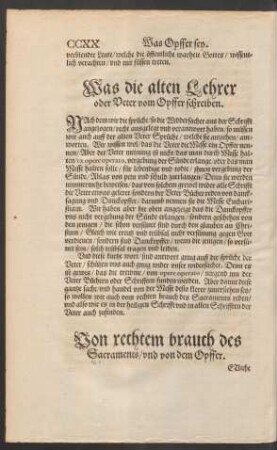Von rechtem brauch des Sacraments/ und von dem Opffer.