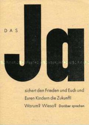 Aufruf der antifaschistischen Parteien und des FDGB zu einer Versammlung zum Volksentscheid über die Enteignung von Nazi- und Kriegsverbrechern