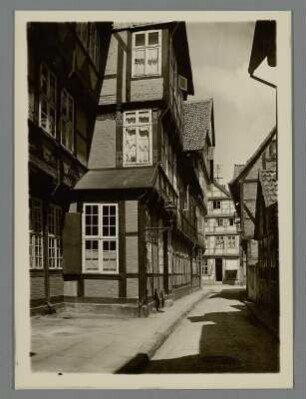 Celle. Blick in Kalandgasse mit ihren Fachwerkhäusern