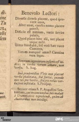Benevolo Lectori...