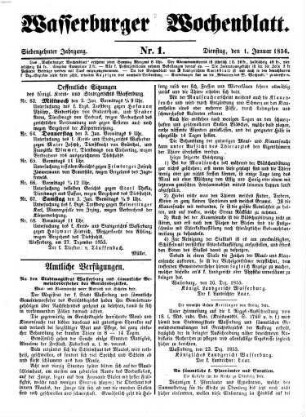 Wasserburger Wochenblatt : Amtsblatt für das Königliche Bezirksamt Wasserburg und die Königlichen Landgerichte Wasserburg und Haag, 1856 = Jg. 17