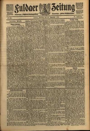 Zweite Ausgabe vom Samstag, den 18. Dezember 1909.