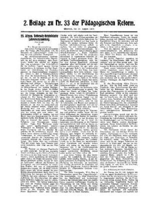 55. Allgem. Schleswig-Holsteinische Lehrerversammlung : II ; 2. Beilage zu Nr. 33 der PÄdagogischen Reform
