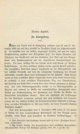 Viertes Capitel. In Königsberg. 1807