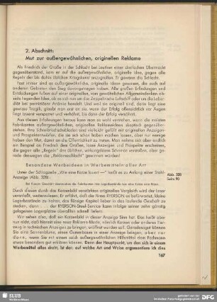 2. Abschnitt: Mut zur außergewöhnlichen, originellen Reklame