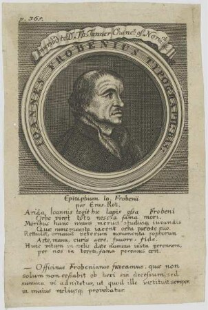 Bildnis des Ioannes Frobenius