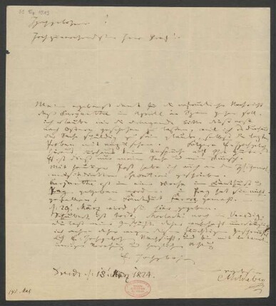 Brief an Karl Moritz von Brühl : 18.03.1824