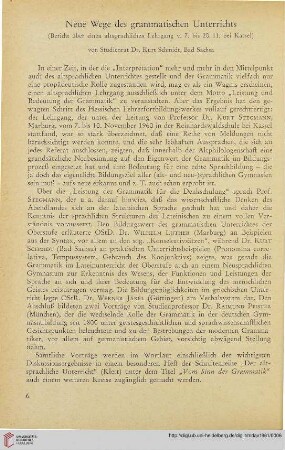 4: Neue Wege des grammatischen Unterrichts