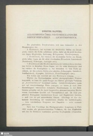 Zweites Kapitel, Allgemeines Über photomechanische Druckverfahren, Lichttiefdruck