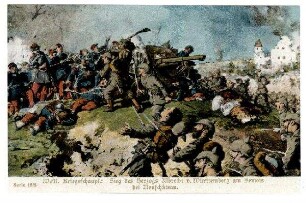 Serie Nr. 18/5: Westl.Kriegsschauplatz: Sieg des Herzogs Albrecht v. Württemberg am Semois bei Neufchateau