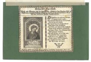 Darstellung des Gnadenbildes "Maria, Mutter der Schönen Liebe" (kleines Andachtsbild)