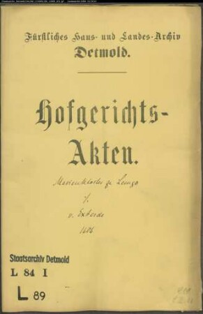 Lemgo, Marienkloster (St. Marien) zu gegen Simon von Exterde - Schuldforderung