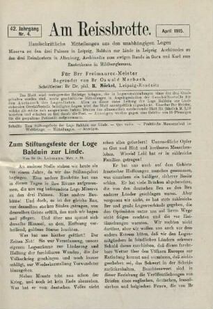 Nr. 4. April 1915.