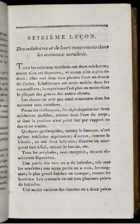 Seiziéme Leçon.