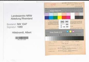 Entnazifizierung Albert Hillebrandt , geb. 27.04.1909 (Expedient)
