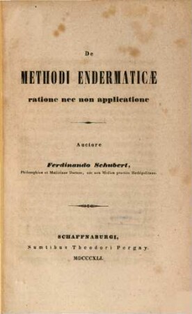 De methodi endermaticae ratione nec non applicatione