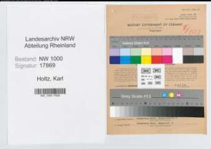 Entnazifizierung Karl Holtz, geb. 15.06.1903 (Kaufm.Angest.)