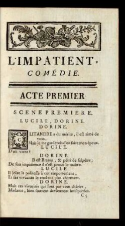 Acte Premier.