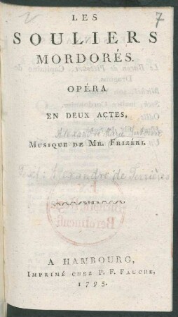 Les Souliers Mordorés : Opéra En Deux Actes