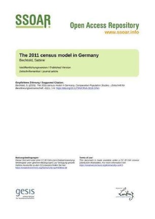 The 2011 census model in Germany