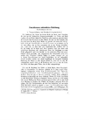 Grundformen mütterlicher Erziehung
