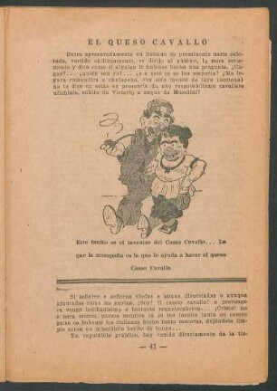[Ilustración] Este tanito es el inventor del Casso Cavallo... La que la acompaña es la que le ayuda a hacer el queso Casso Cavallo