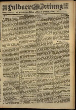 Ausgabe vom Donnerstag, den 15. November 1900.