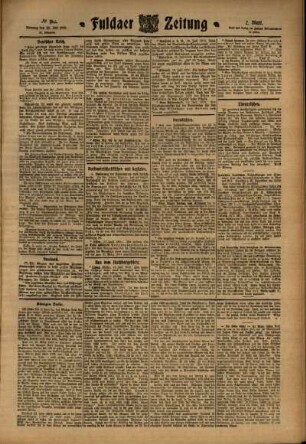 Zweite Ausgabe vom Dienstag, den 19. Juli 1910.