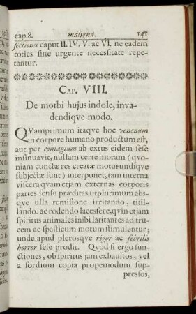 Cap. VIII. De morbi hujus indole, invadendique modo.