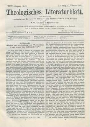 97-103 A. Harnacks ʺMission und Ausbreitung des Christentums in den ersten drei Jahrhundertenʺ