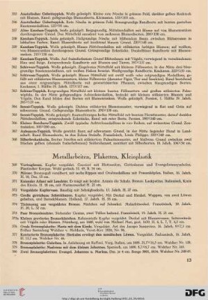 Metallarbeiten, Plaketten, Kleinplastik (Nr. 369-387)