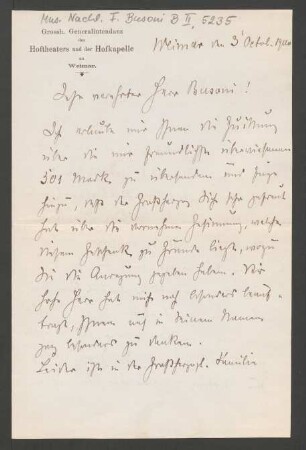 Brief an Ferruccio Busoni : 03.10.1900