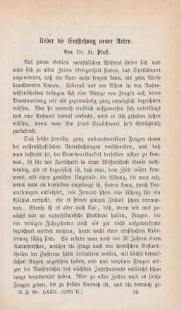 213-235 Ueber die Entstehung neuer Arten