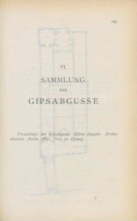 VI. Sammlung der Gipsabgüsse