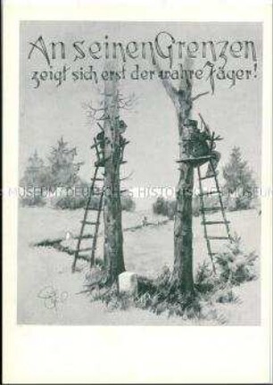 Humoristische Zeichnung zum Thema Jagd