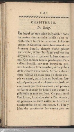 Chapitre III. Du Bœuf