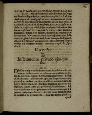 Cap. V. agit De Instrumento privato ejusque fide.