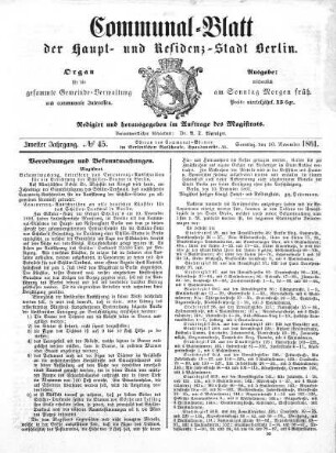 1861,45: No. 45, 10. November 1861