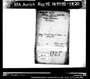 Die Genehmigung des Statuts der Totenkasse der Maler- und Glaserzunft in Emden