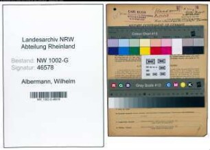 Entnazifizierung Wilhelm Albermann, geb. 05.12.1901 (Kaufmaennischer Angestellter)