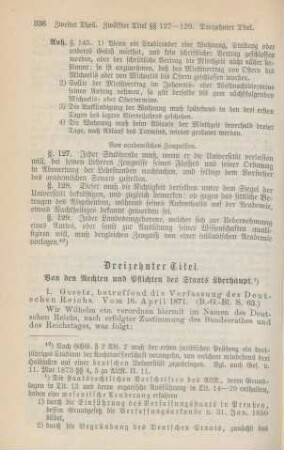 Dreizehnter Titel. Von den Rechten und Pflichten des Staats überhaupt